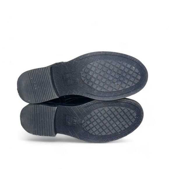 Frye Engineer Pull-on Mid-Calf Leather Boots Black 3497501 Youth 4 Women's 6 - Picture 8 of 11